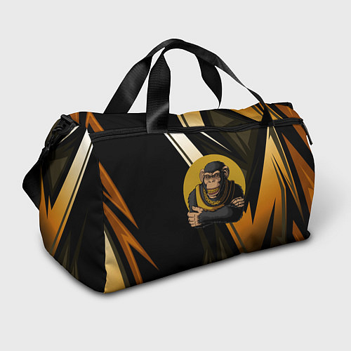 Спортивная сумка Обезьяна с золотой цепью / 3D-принт – фото 1