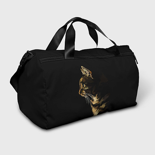 Спортивная сумка Задумчивый полосатый кот / 3D-принт – фото 1