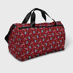 Спортивная сумка 9 мая, красная лента и тюльпаны