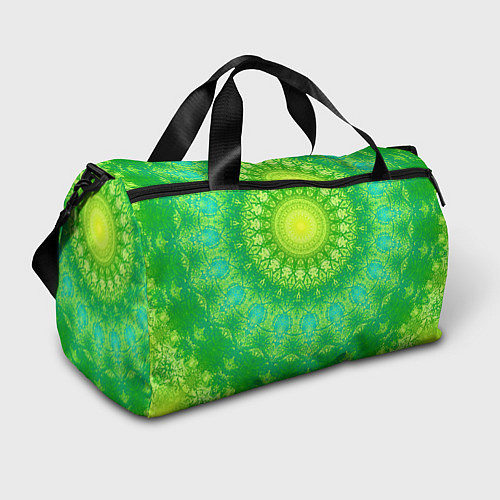 Спортивная сумка Желто-зеленая мандала / 3D-принт – фото 1