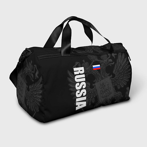 Спортивная сумка RUSSIA - BLACK EDITION / 3D-принт – фото 1