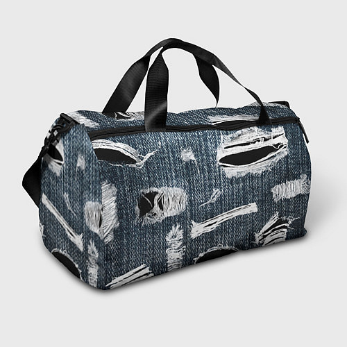 Спортивная сумка Джинсовое рваньё Fashion trend / 3D-принт – фото 1
