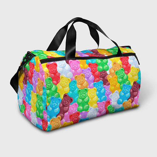 Спортивная сумка Мармеладные мишки разноцветные / 3D-принт – фото 1