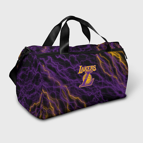 Спортивная сумка Лейкерс Lakers яркие молнии / 3D-принт – фото 1