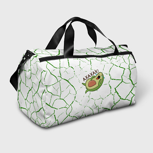 Спортивная сумка Авокадо зелёные Трещины / 3D-принт – фото 1