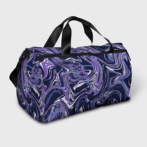 Спортивная сумка Фиолетовая магия Абстракция с мраморными разводами / 3D-принт – фото 1