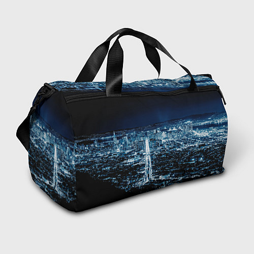 Спортивная сумка Ночной город night city / 3D-принт – фото 1