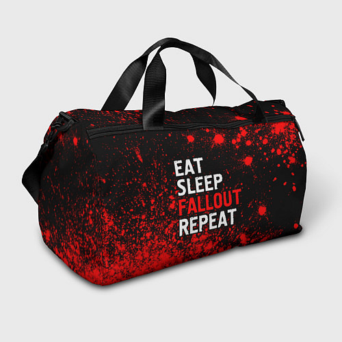 Спортивная сумка Eat Sleep Fallout Repeat Краска / 3D-принт – фото 1