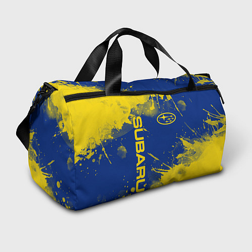 Спортивная сумка SUBARU - СУБАРУ БРЫЗКИ КЛАССИЧЕСКИЕ / 3D-принт – фото 1
