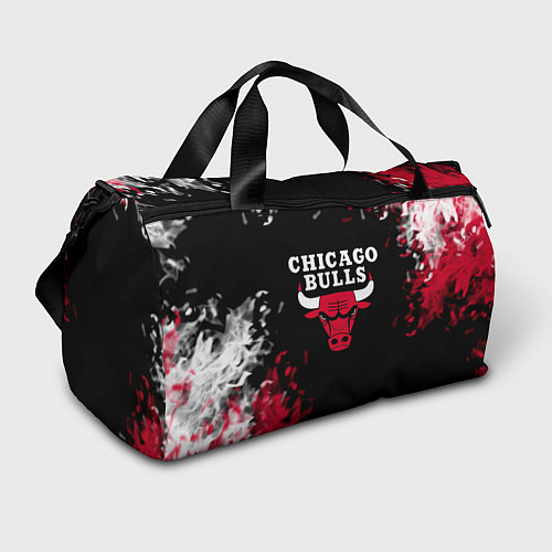 Спортивная сумка Чикаго Буллз Chicago Bulls Огонь / 3D-принт – фото 1