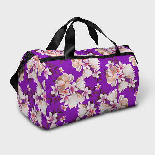 Спортивная сумка Цветы Фиолетовый Цветок / 3D-принт – фото 1