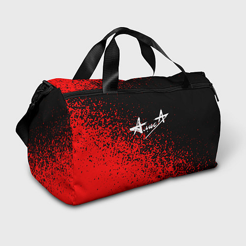 Спортивная сумка Алиса красные брызги / 3D-принт – фото 1