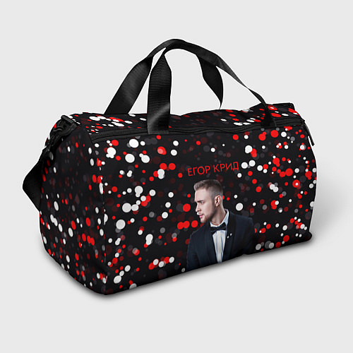 Спортивная сумка Егор крид былые красные кружочки / 3D-принт – фото 1