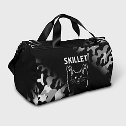 Спортивная сумка Группа Skillet и Рок Кот