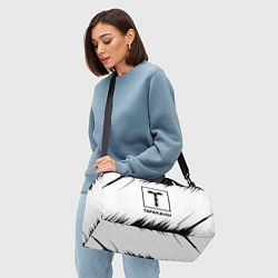 Сумки спортивные Тараканы штрихи на белом фоне, цвет: 3D-принт — фото 2