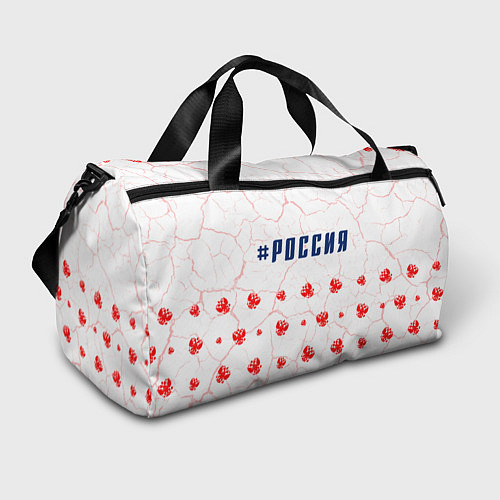 Спортивная сумка РОССИЯ - ГЕРБ - Трещины / 3D-принт – фото 1