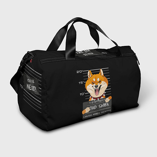 Спортивная сумка Злая сиба-ину / 3D-принт – фото 1