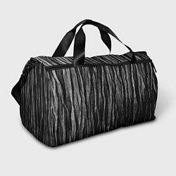 Спортивная сумка Полосы чорные серые роизвольные random black strip