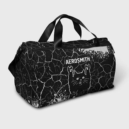 Спортивная сумка Группа Aerosmith и Рок Кот / 3D-принт – фото 1