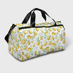 Спортивная сумка Лимоны Нарисованные Акварелью