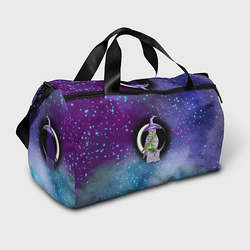 Спортивная сумка Сова-колдунья с зельем на фоне ночного неба / 3D-принт – фото 1