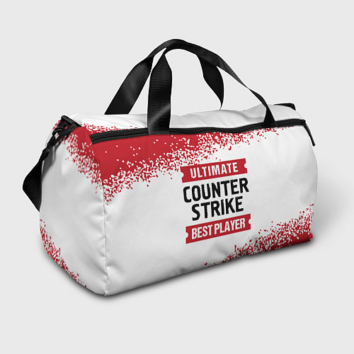 Спортивная сумка Counter Strike: красные таблички Best Player и Ult / 3D-принт – фото 1