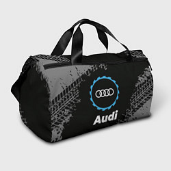 Спортивная сумка Audi в стиле Top Gear со следами шин на фоне