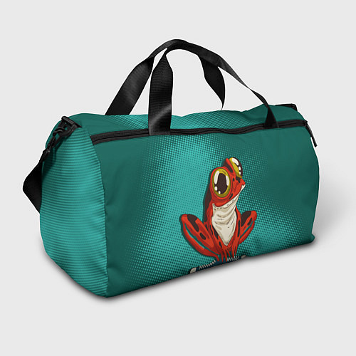 Спортивная сумка Странная красная лягушка / 3D-принт – фото 1