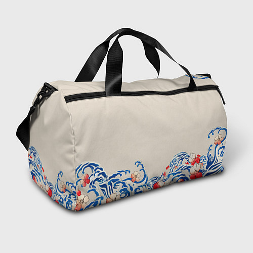 Спортивная сумка Японский орнамент волн / 3D-принт – фото 1