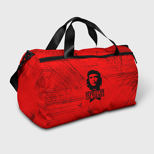 Спортивная сумка Че Гевара - на красном фоне / 3D-принт – фото 1