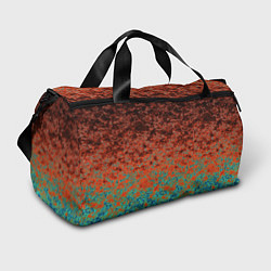 Спортивная сумка Turquoise brown abstract marble pattern