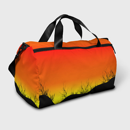 Спортивная сумка Закат и травы / 3D-принт – фото 1