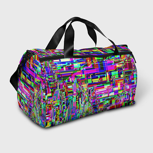 Спортивная сумка Яркий авангардный глитч / 3D-принт – фото 1