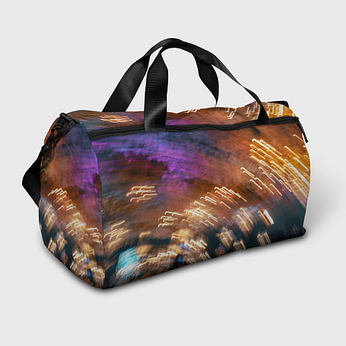 Спортивная сумка Неоновые огни и краска во тьме - Оранжевый / 3D-принт – фото 1