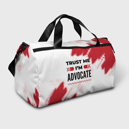 Спортивная сумка Trust me Im advocate white / 3D-принт – фото 1