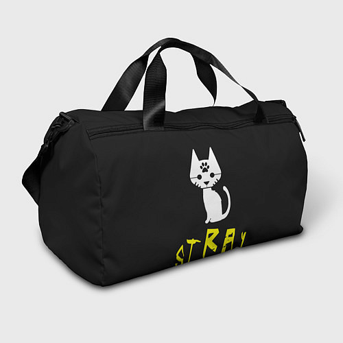 Спортивная сумка Stray - киберпанк кот в минимализме / 3D-принт – фото 1