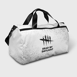 Спортивная сумка Dead by Daylight с потертостями на светлом фоне