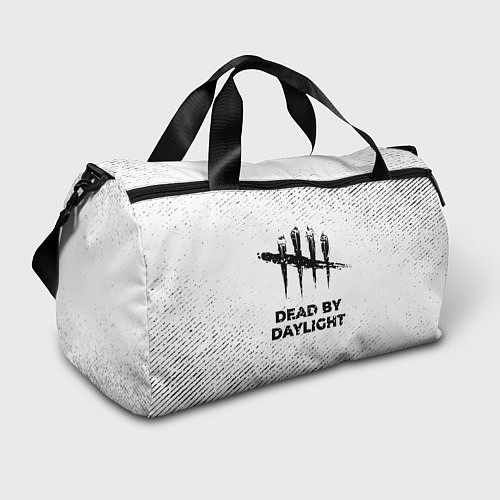 Спортивная сумка Dead by Daylight с потертостями на светлом фоне / 3D-принт – фото 1