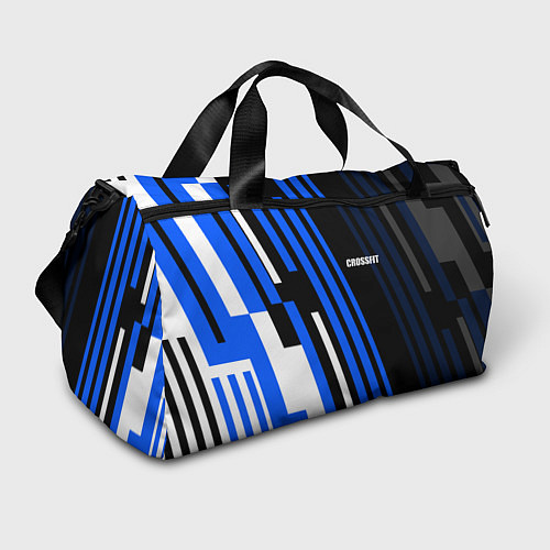 Спортивная сумка Кроссфит - синии линии / 3D-принт – фото 1