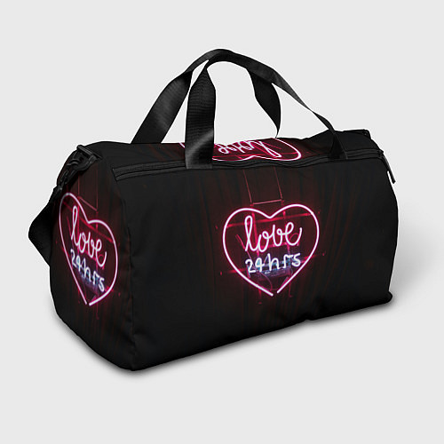 Спортивная сумка Неоновая любовь 24 часа / 3D-принт – фото 1