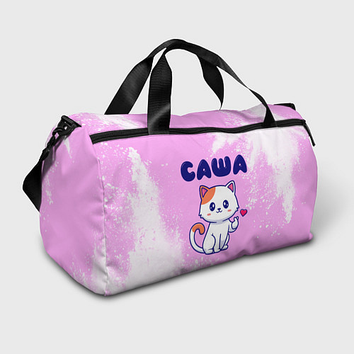Спортивная сумка Саша кошечка с сердечком / 3D-принт – фото 1