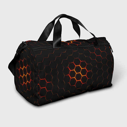 Спортивная сумка Раскалённые соты - текстура / 3D-принт – фото 1