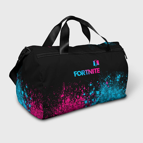 Спортивная сумка Fortnite - neon gradient: символ сверху / 3D-принт – фото 1