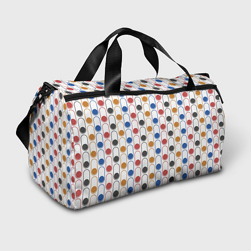 Спортивная сумка Узор из разноцветных суперэллипсов прямоугольников / 3D-принт – фото 1