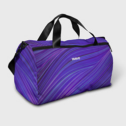 Сумки спортивные Абстрактные волны Wave - фиолетовые, цвет: 3D-принт