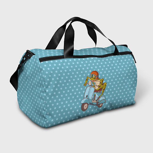 Спортивная сумка Крейзи лягуха на мопеде / 3D-принт – фото 1