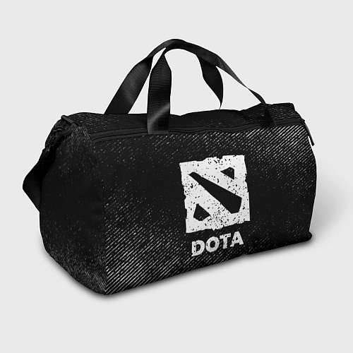 Спортивная сумка Dota с потертостями на темном фоне / 3D-принт – фото 1