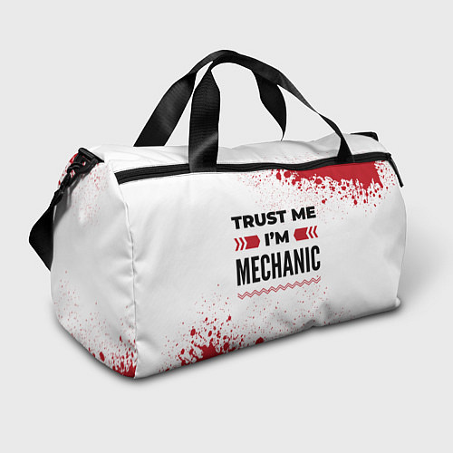 Спортивная сумка Trust me Im mechanic white / 3D-принт – фото 1