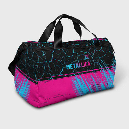 Спортивная сумка Metallica - neon gradient: символ сверху / 3D-принт – фото 1