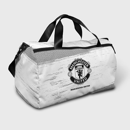 Спортивная сумка Manchester United sport на светлом фоне / 3D-принт – фото 1